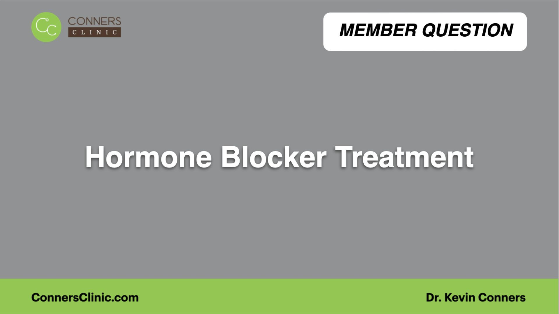 ⁣Hormone Blocker Treatment