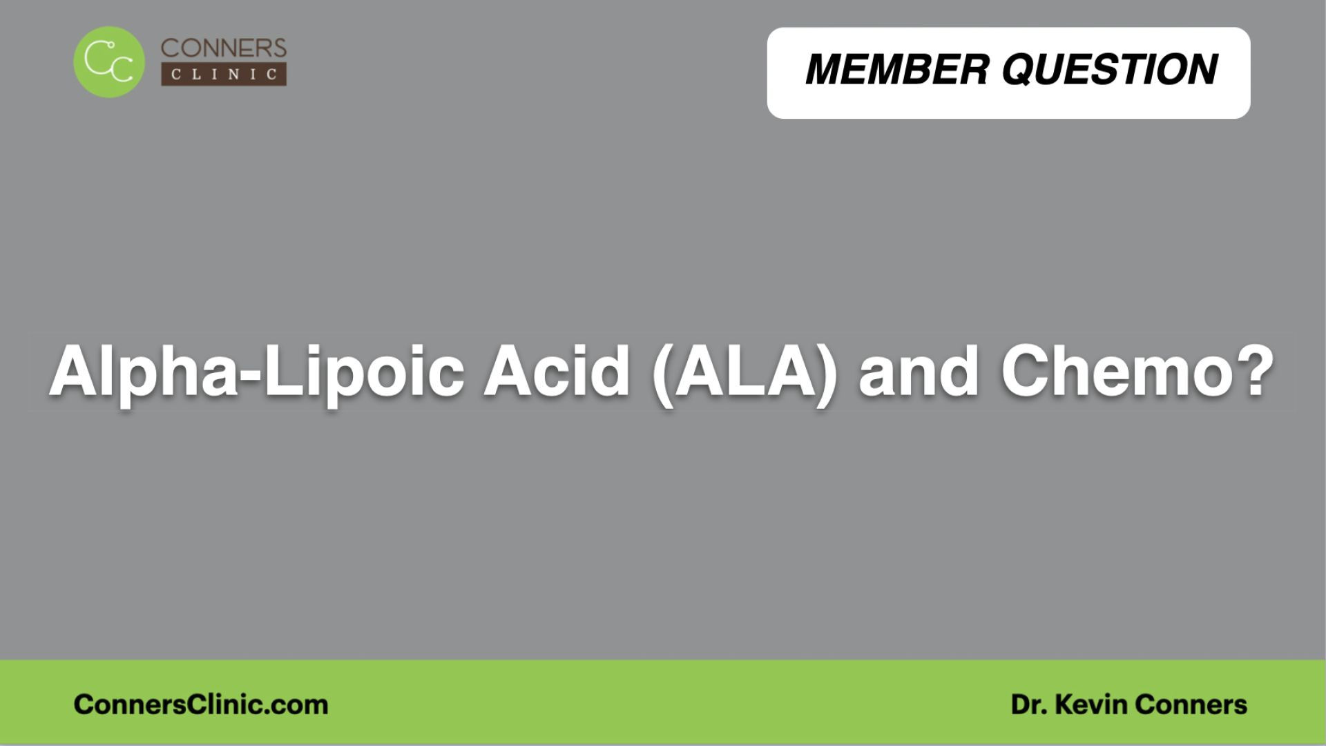 ⁣Alpha-Lipoic Acid (ALA) and Chemo?