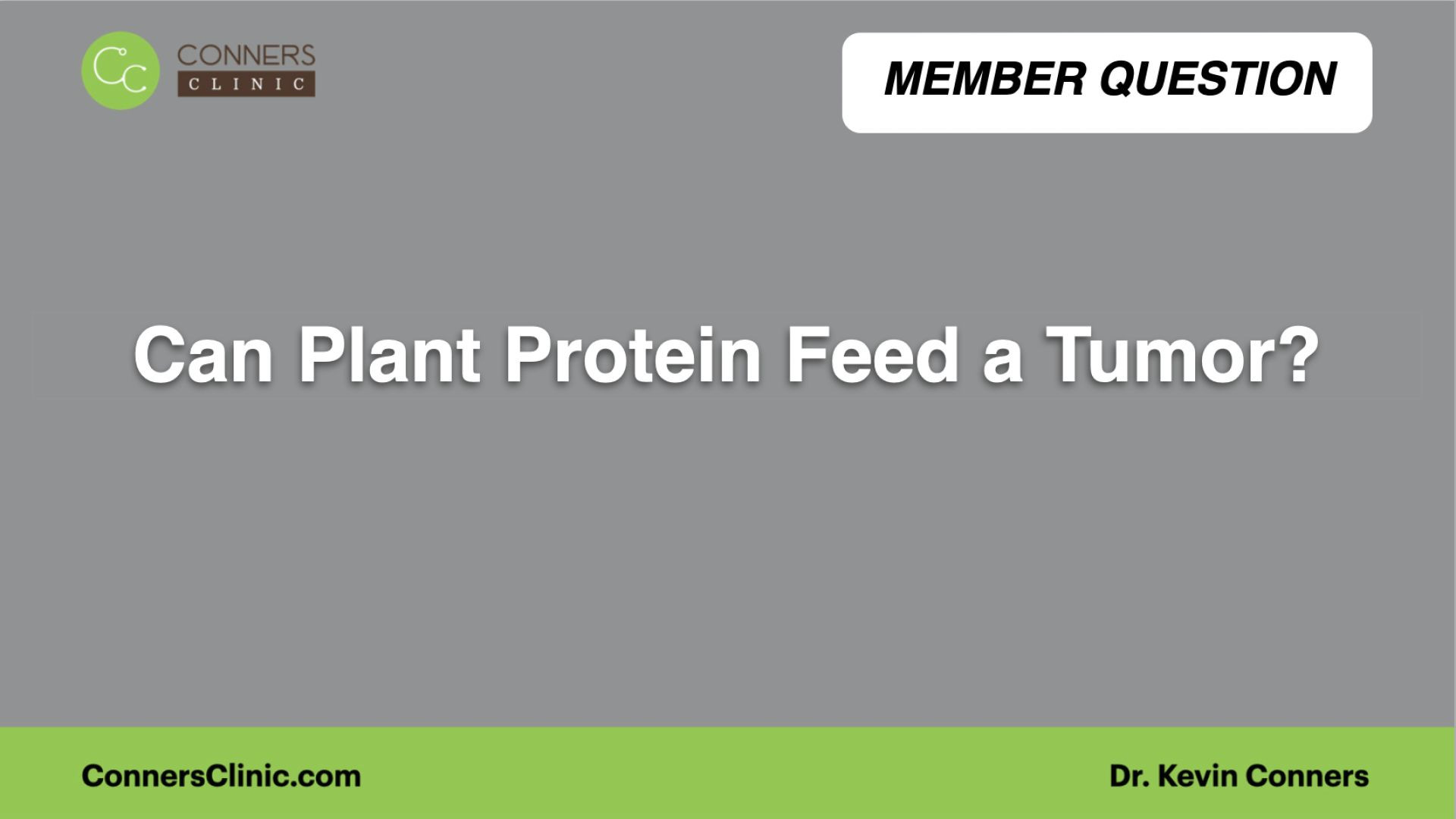 ⁣Can Plant Protein Feed a Tumor?