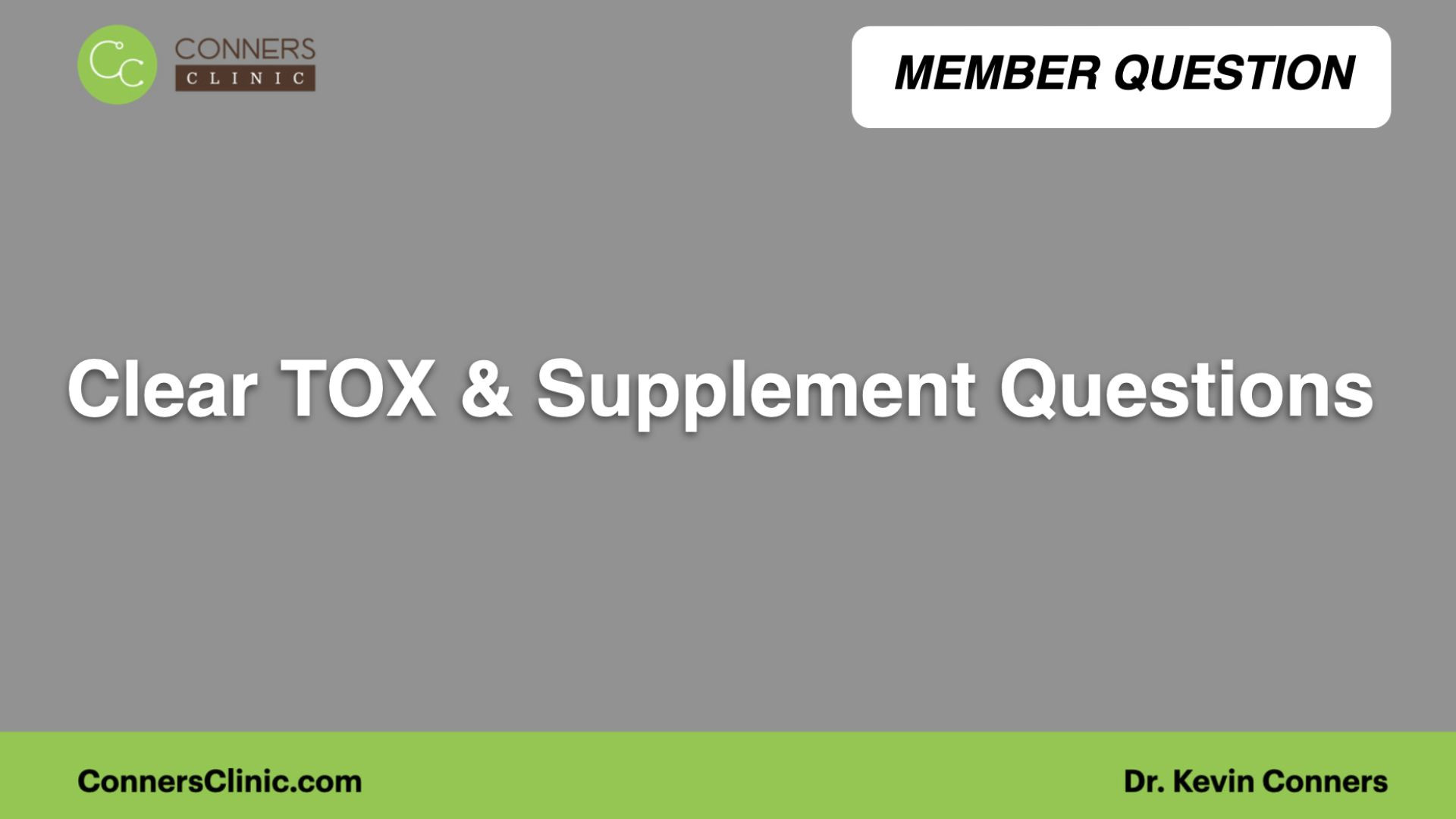 ⁣Clear TOX & Supplement Questions