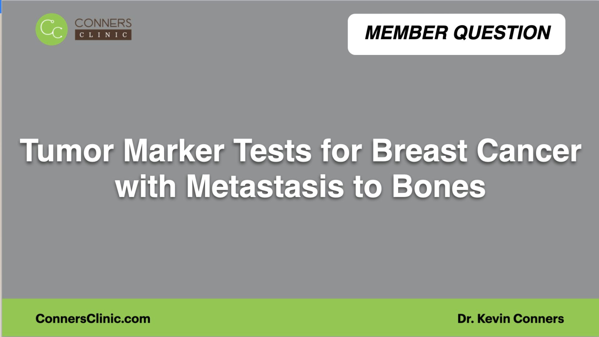 ⁣Tumor Marker Tests for Breast Cancer with Metastasis to Bones