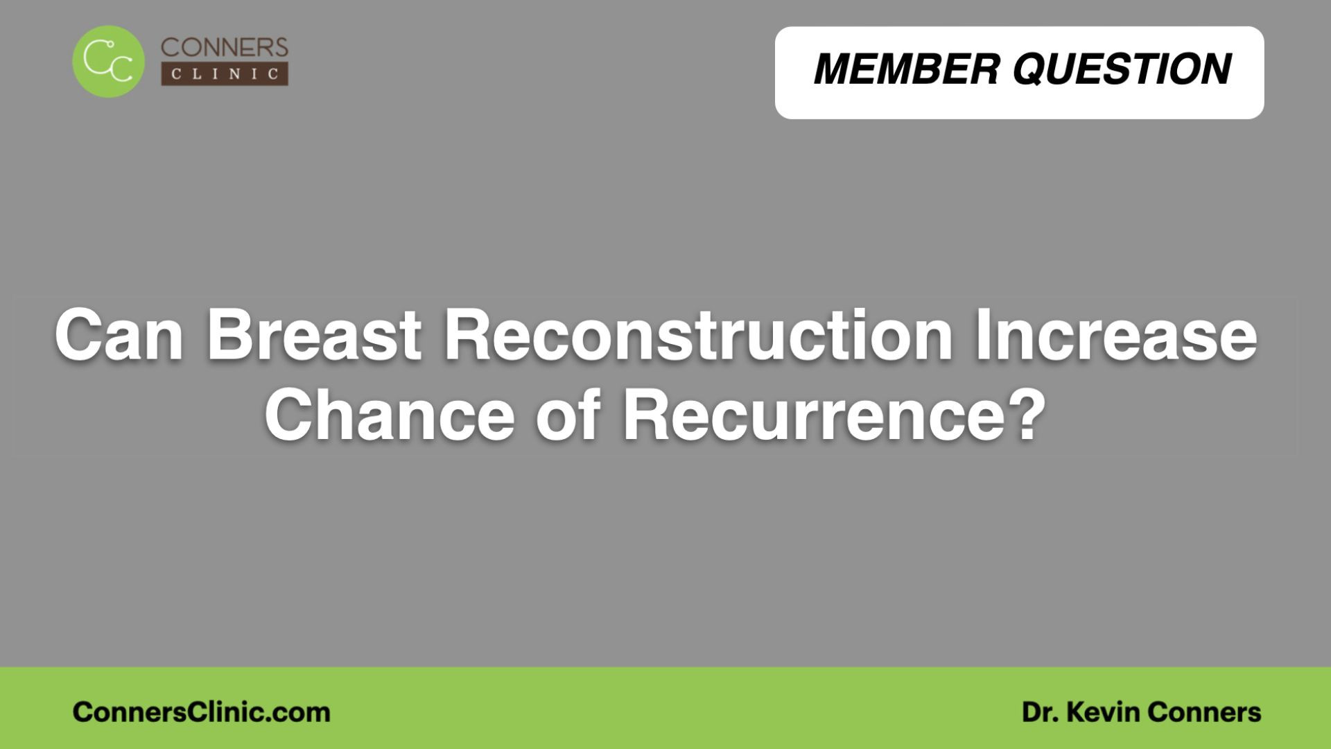 ⁣Can Breast Reconstruction Increase Chance of Recurrence?