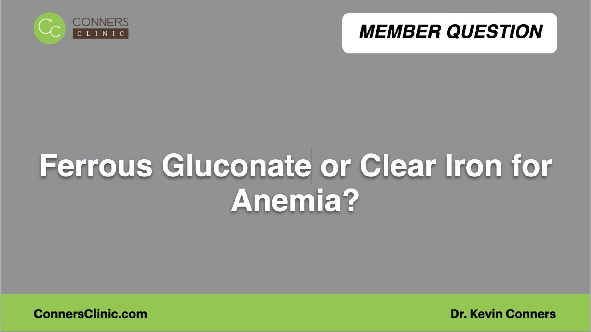 ⁣Ferrous Gluconate or Clear Iron for Anemia?