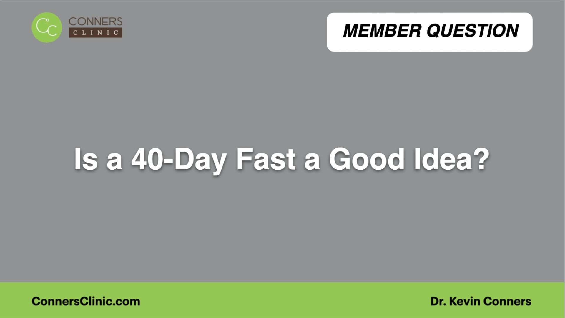 ⁣Is a 40-Day Fast a Good Idea?