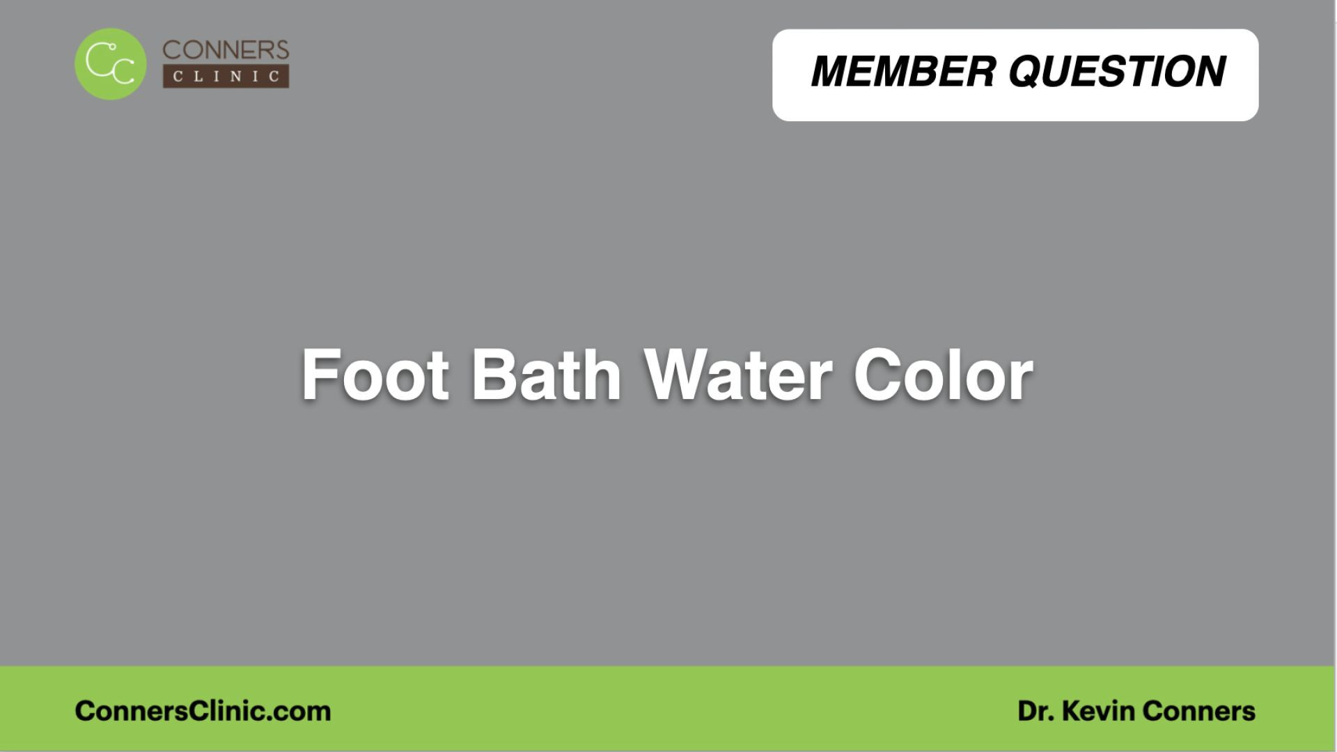 ⁣Foot Bath Water Color