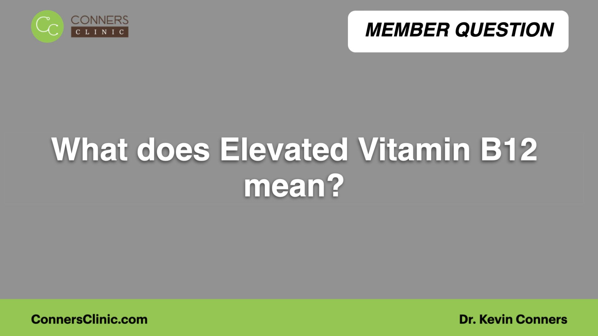 ⁣What does Elevated Vitamin B12 mean?