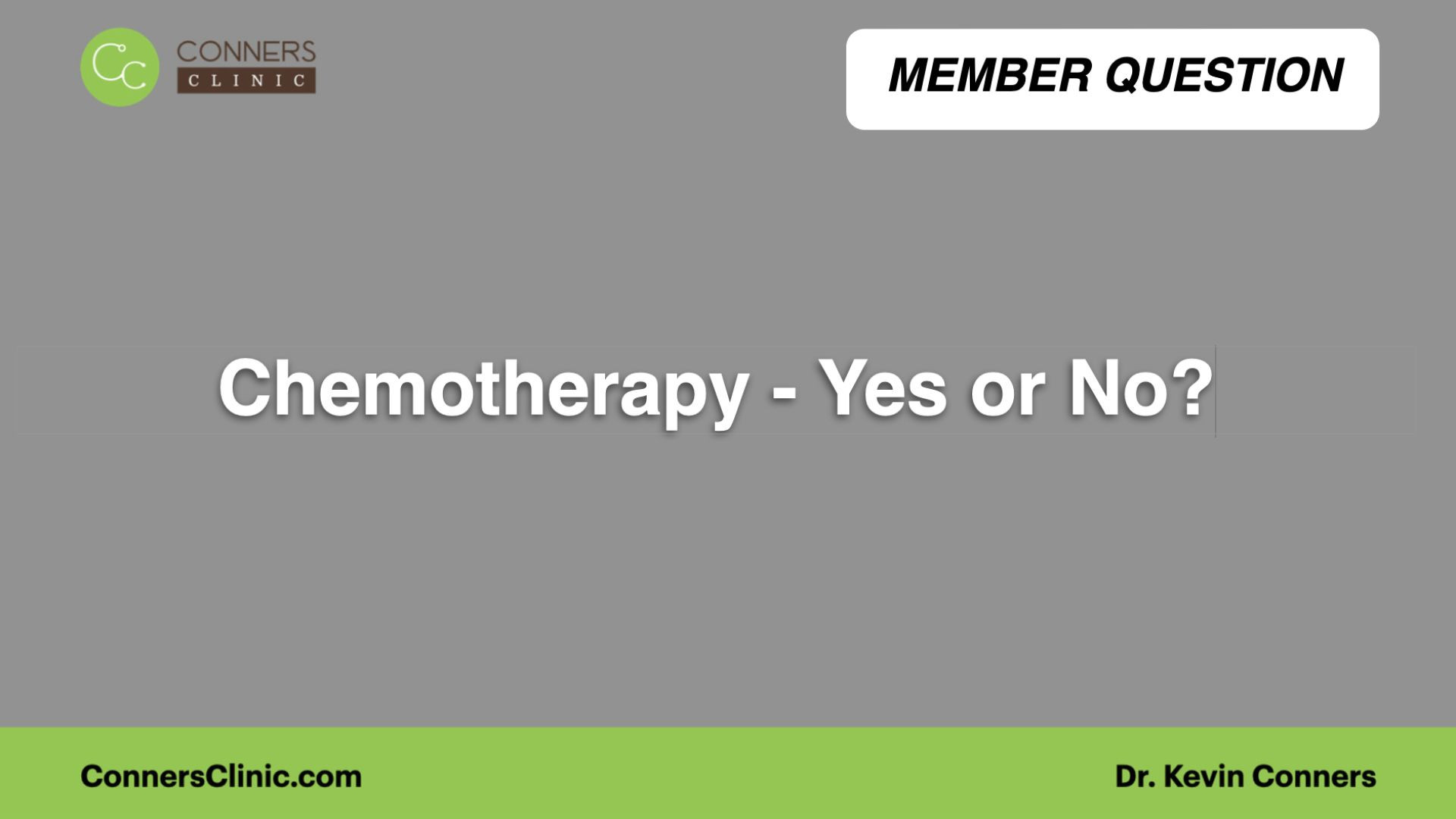 ⁣Chemotherapy - Yes or No?