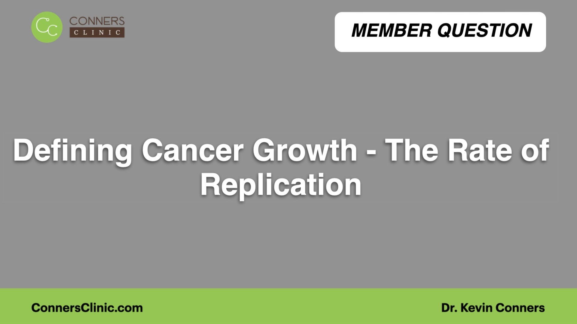 ⁣Cancer Growth - The Rate of Replication