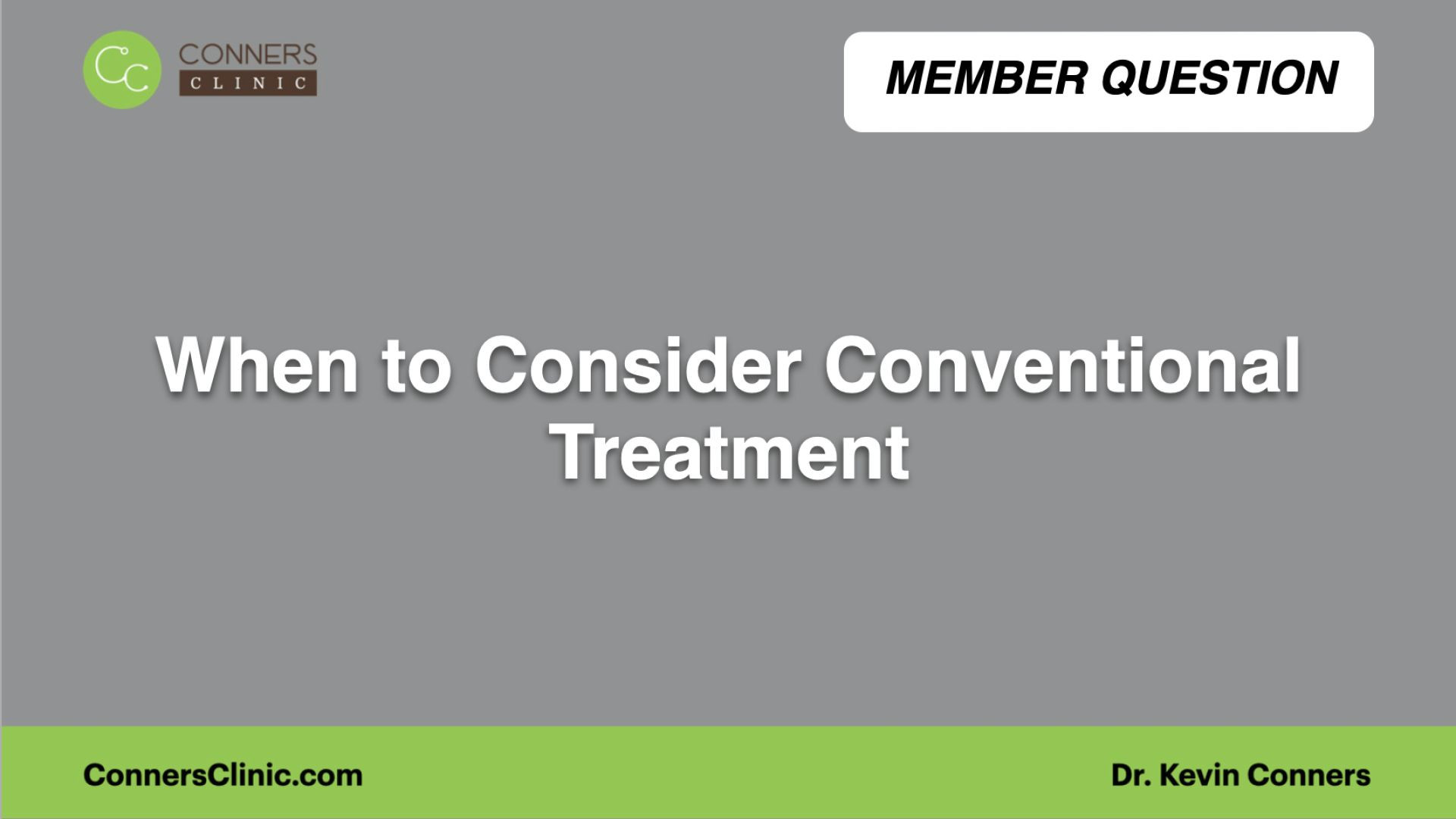 ⁣When to Consider Conventional Treatment