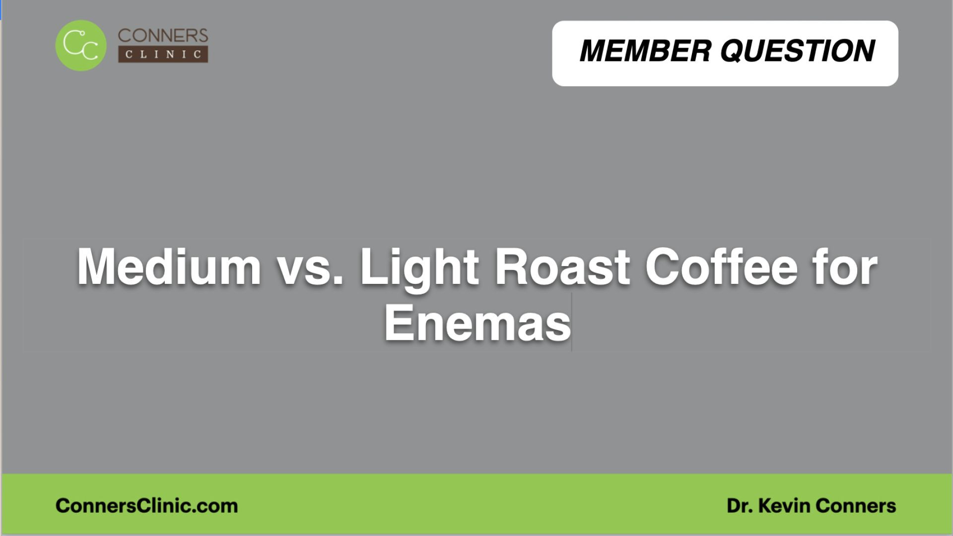 ⁣Medium vs. Light Roast Coffee for Enemas