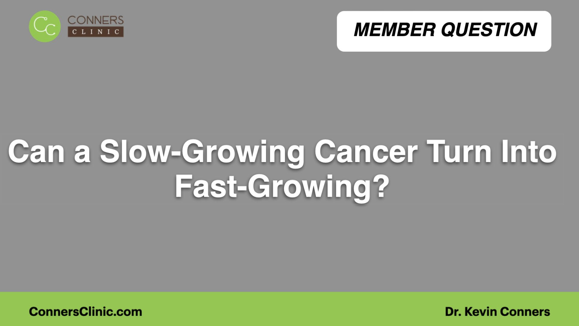 ⁣Can a Slow-Growing Cancer Turn Into Fast-Growing?