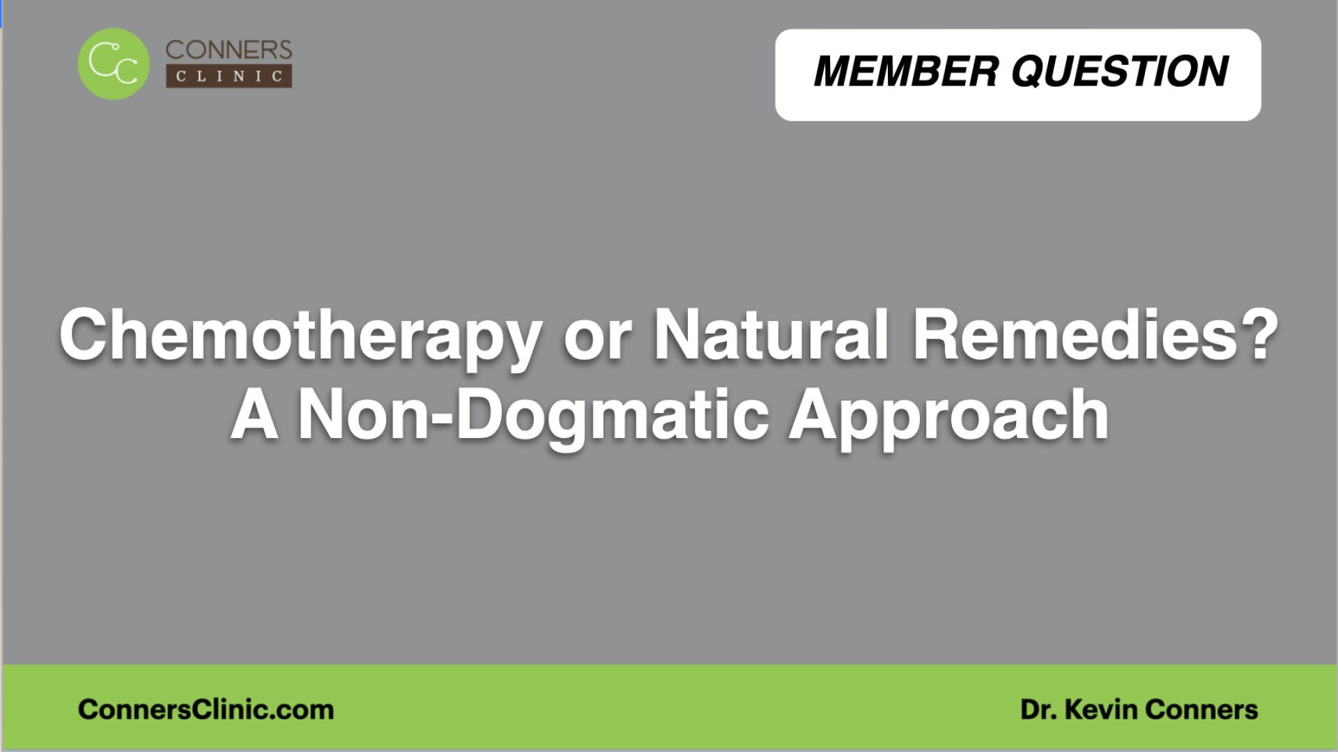 ⁣Chemotherapy or Natural Remedies?  A Non-Dogmatic Approach