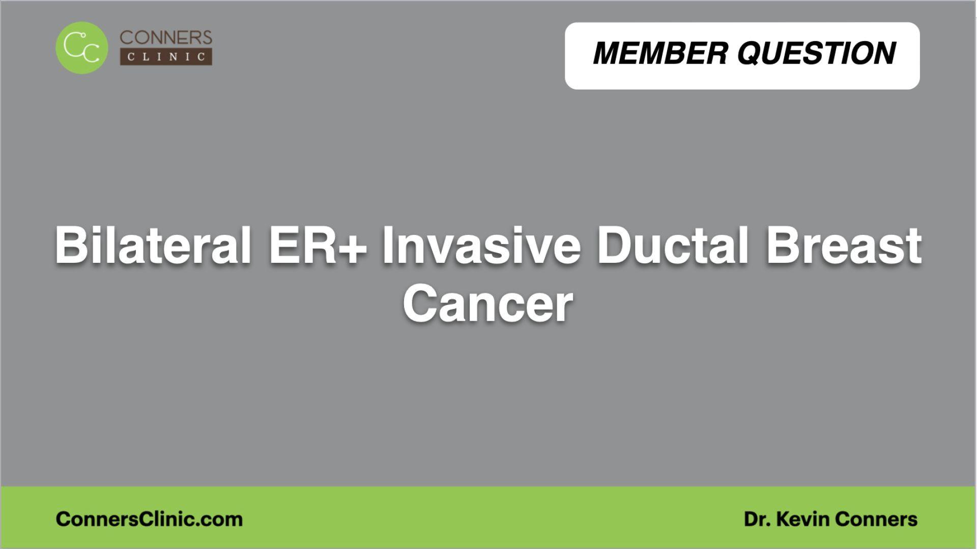 ⁣Bilateral ER+ Invasive Ductal Breast Cancer