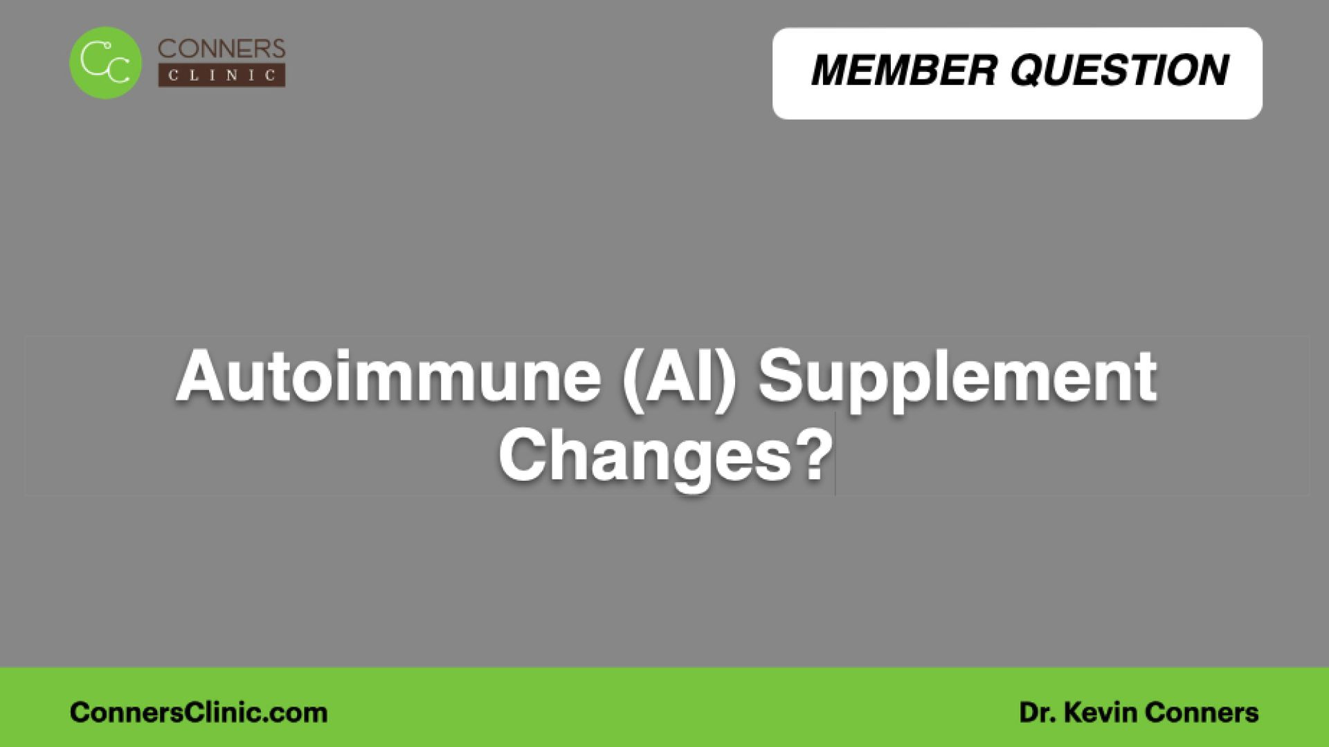 ⁣Autoimmune (AI) Supplement Changes?