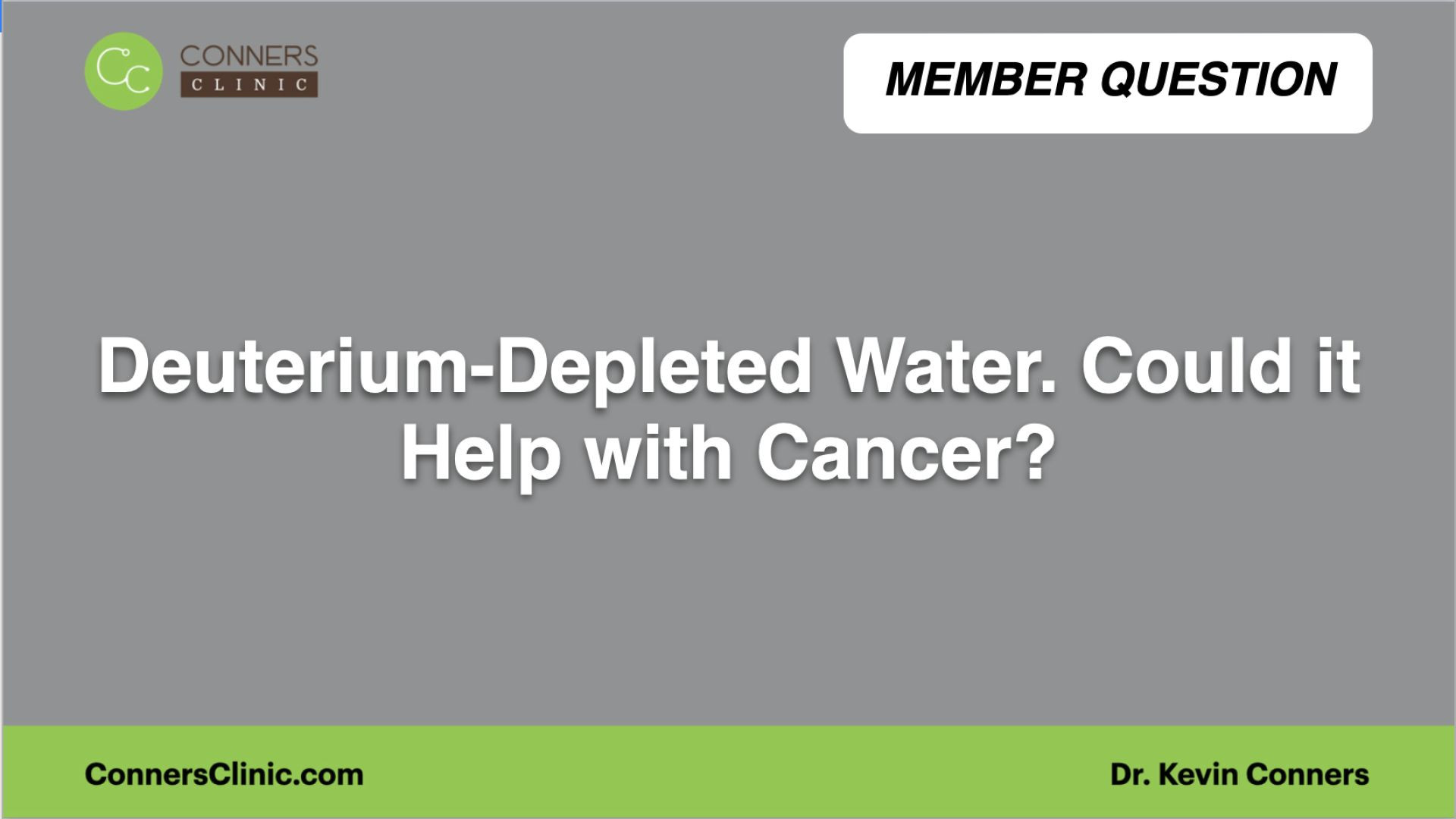 ⁣Deuterium-Depleted Water. Could it Help with Cancer?