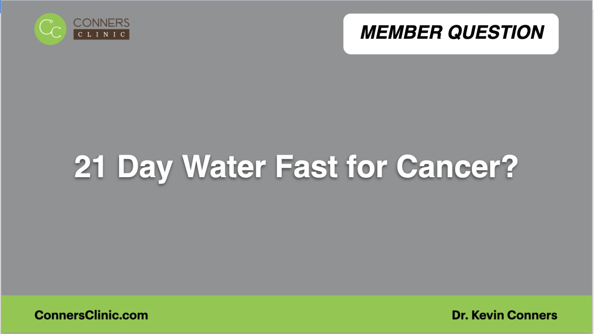 ⁣21 Day Water Fast for Cancer?