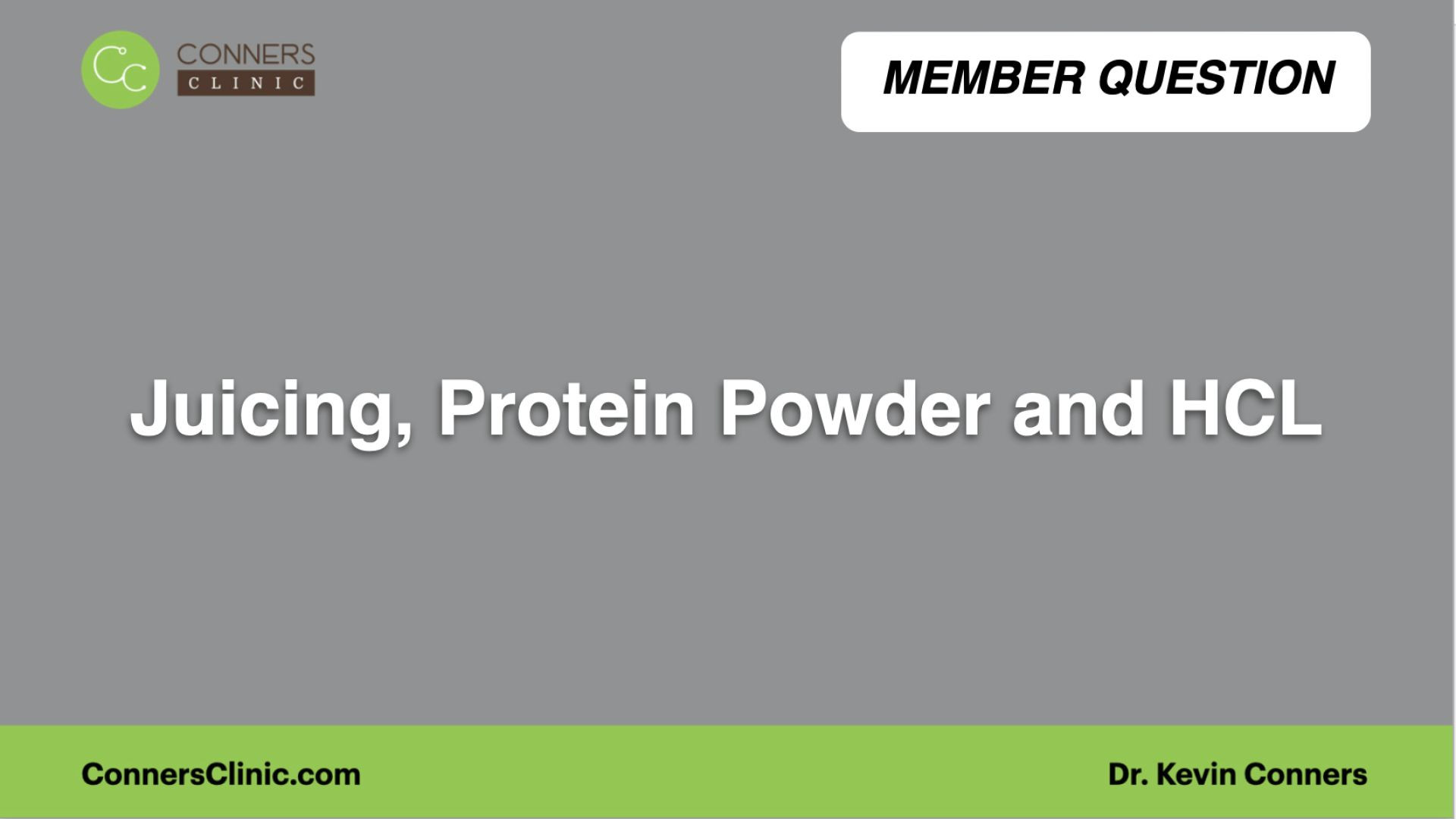 ⁣Juicing, Protein Powder and HCL