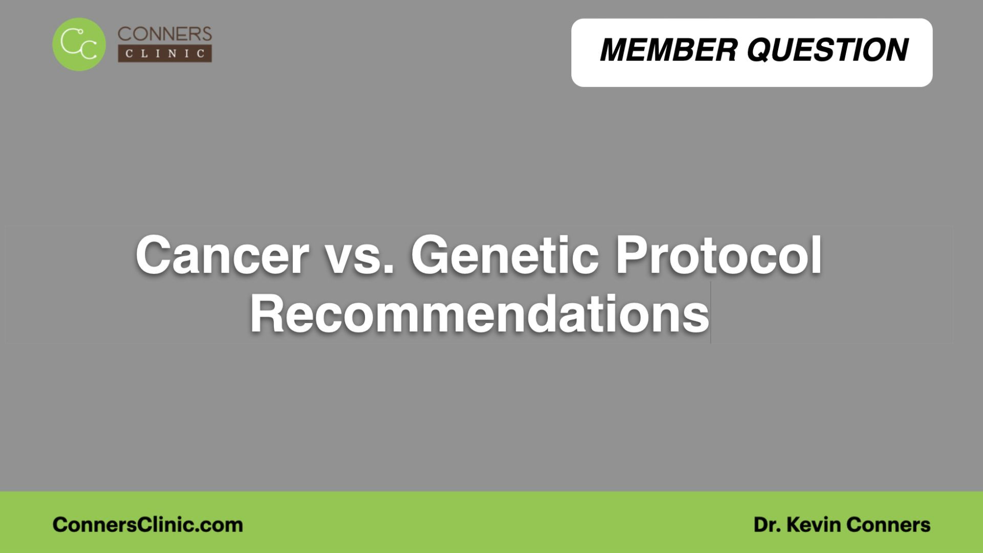 ⁣Cancer vs. Genetic Protocol Recommendations