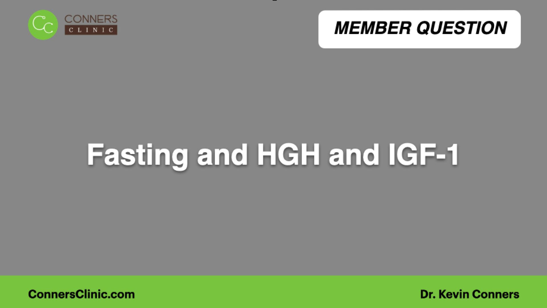 ⁣Fasting and HGH and IGF-1