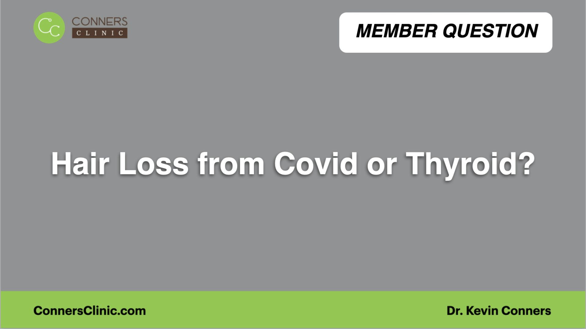 ⁣Hair Loss from Covid or Thyroid?