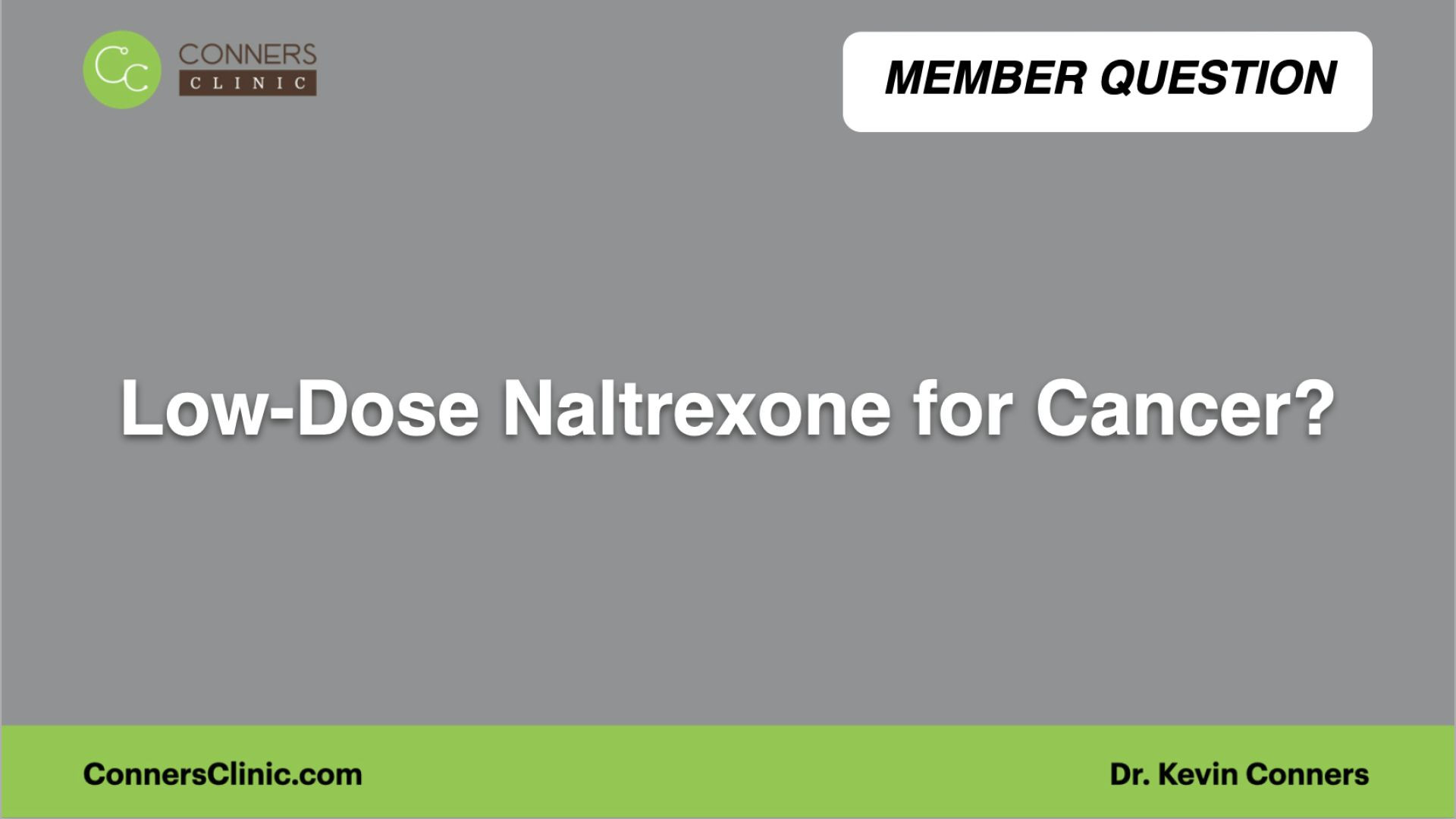 ⁣Low-Dose Naltrexone for Cancer?