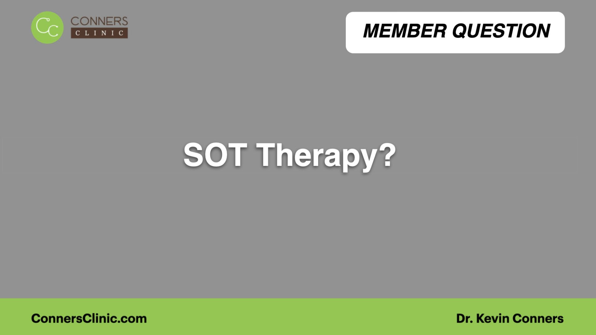 ⁣SOT Therapy?