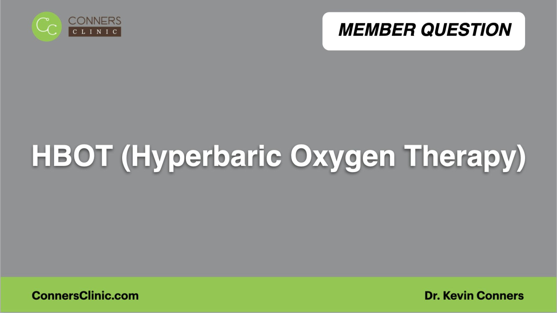 ⁣HBOT (Hyperbaric Oxygen Therapy)