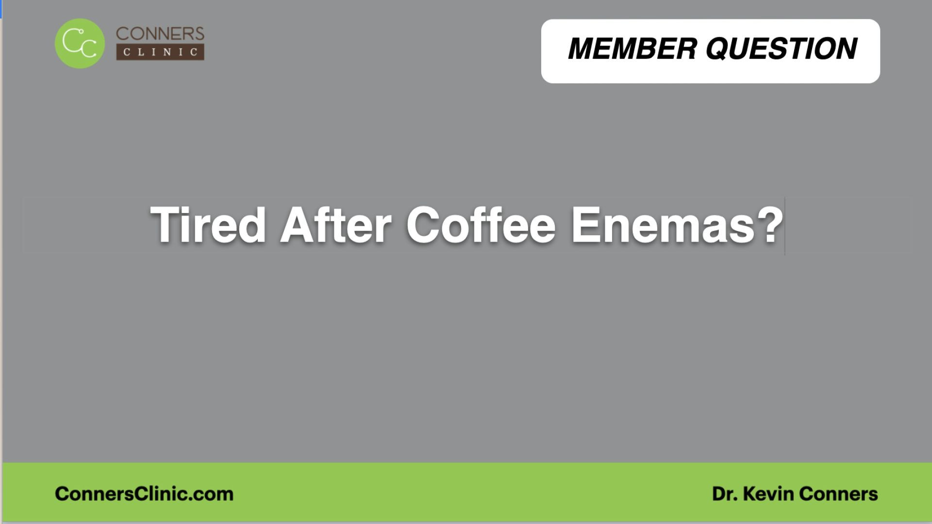 ⁣Tired After Coffee Enemas?