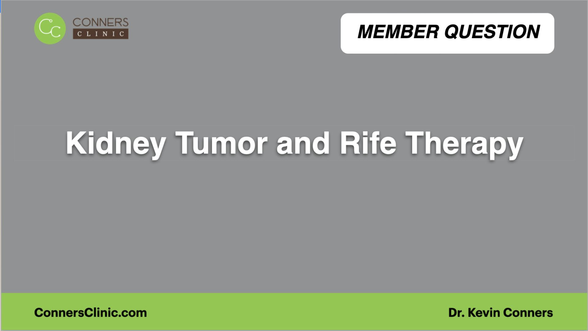 ⁣Kidney Tumor and Rife Therapy