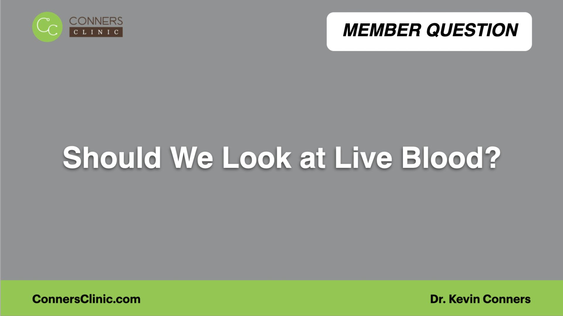 ⁣Should We Look at Live Blood?