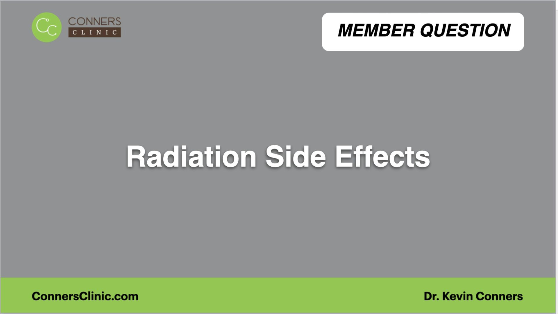 ⁣Radiation Side Effects