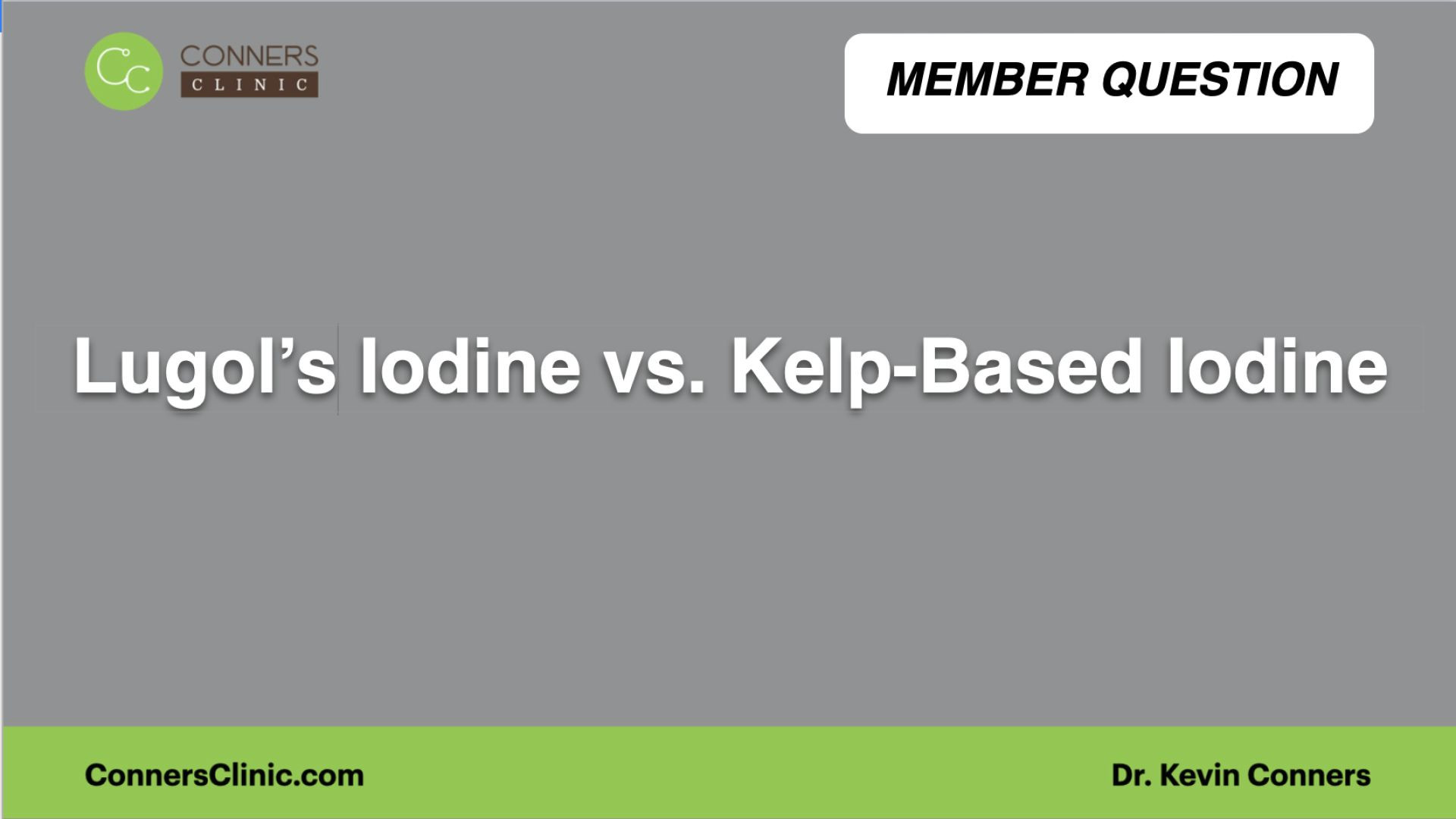 ⁣Lugol's Iodine vs. Kelp-Based Iodine