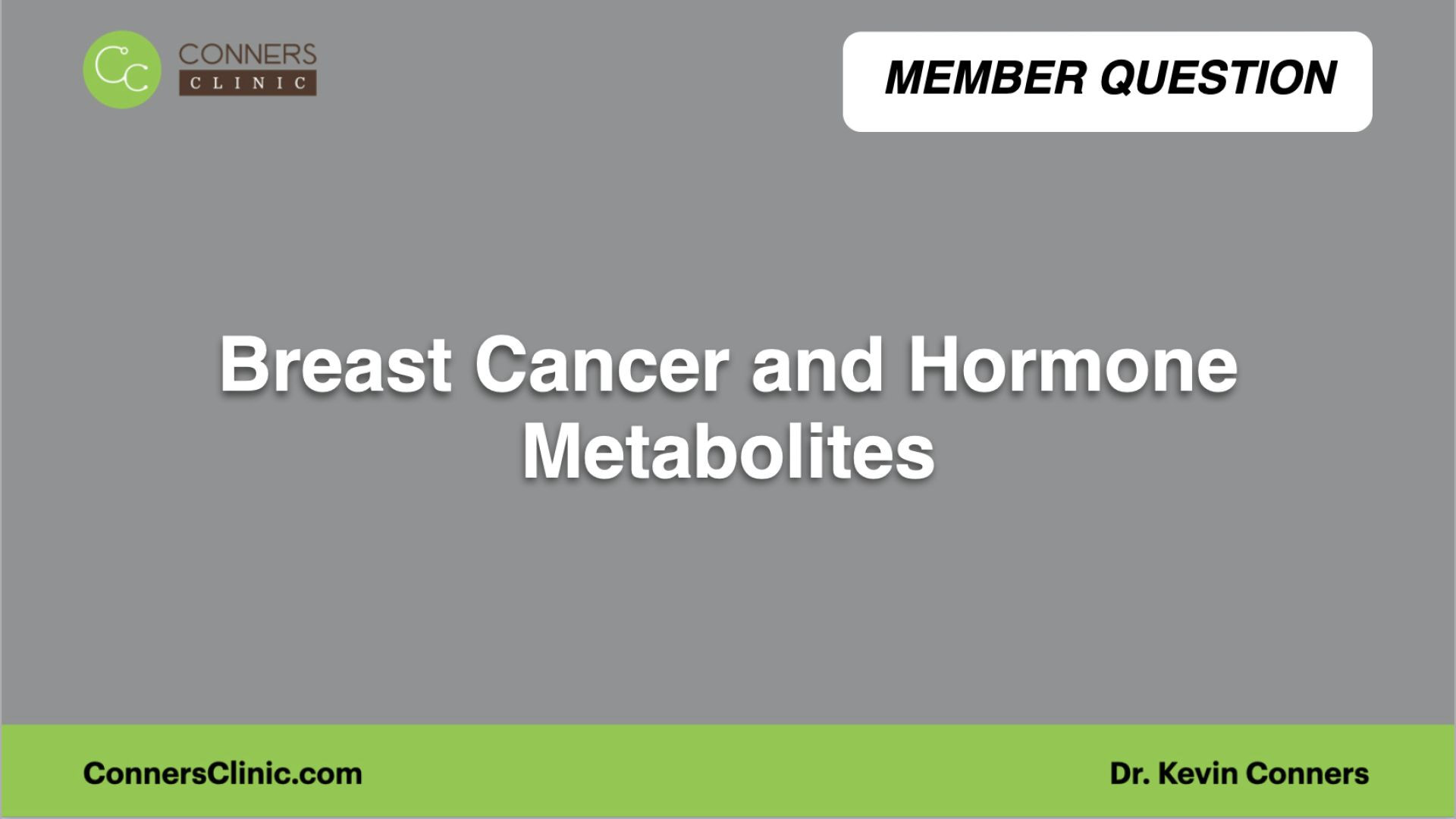 ⁣Breast Cancer and Hormone Metabolites