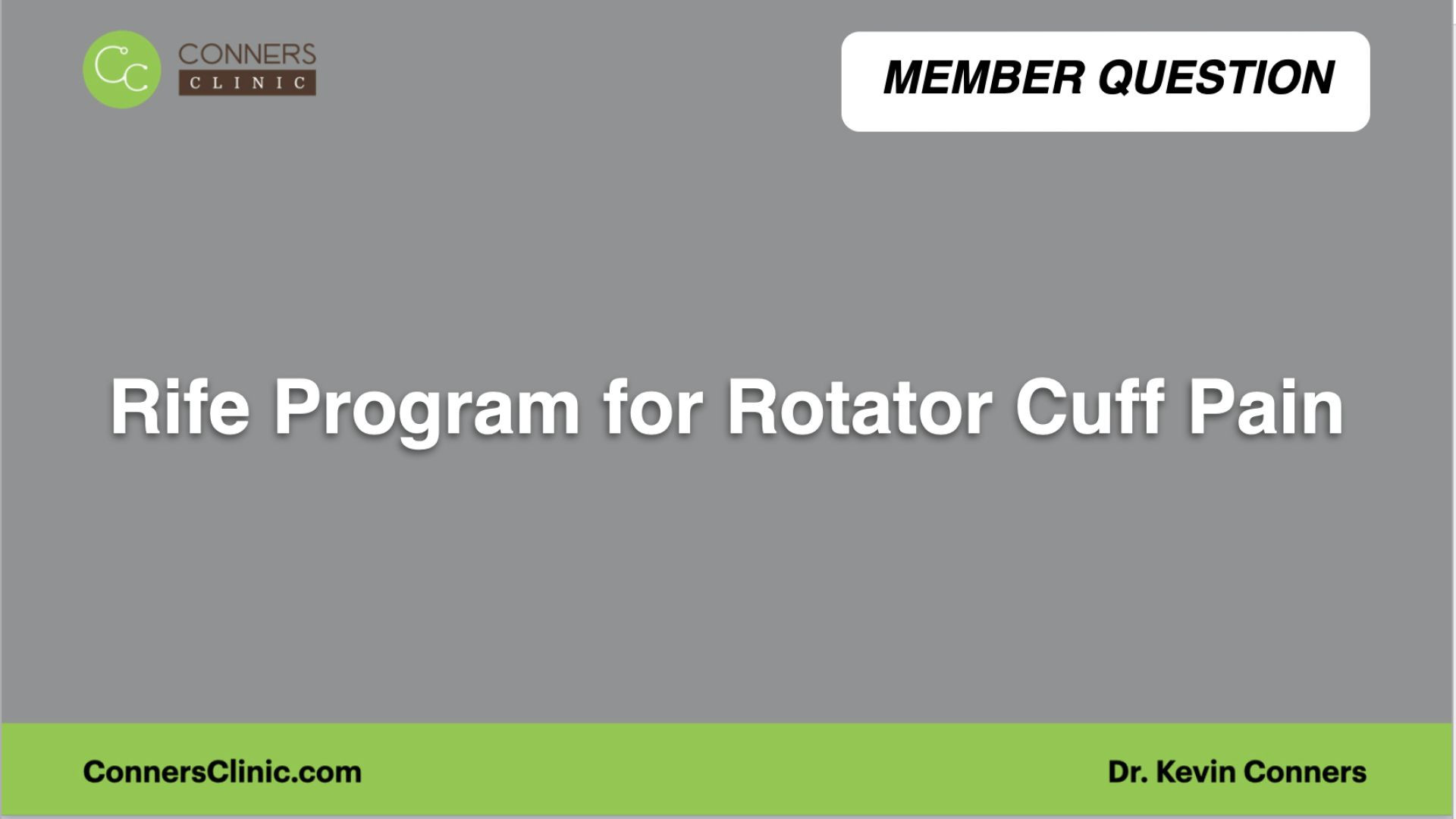 ⁣Rife Program for Rotator Cuff Pain