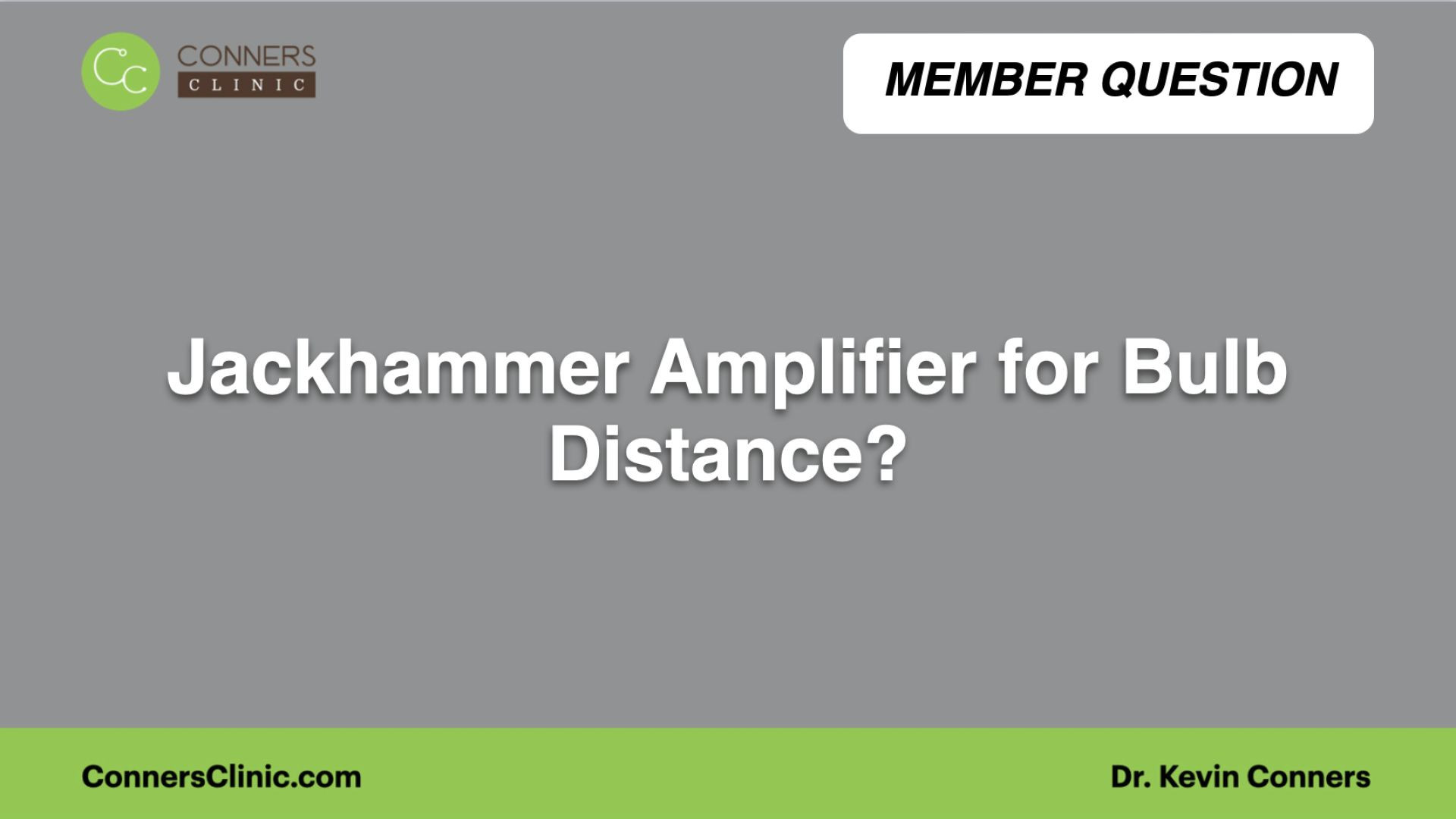 ⁣Jackhammer Amplifier for Bulb Distance?