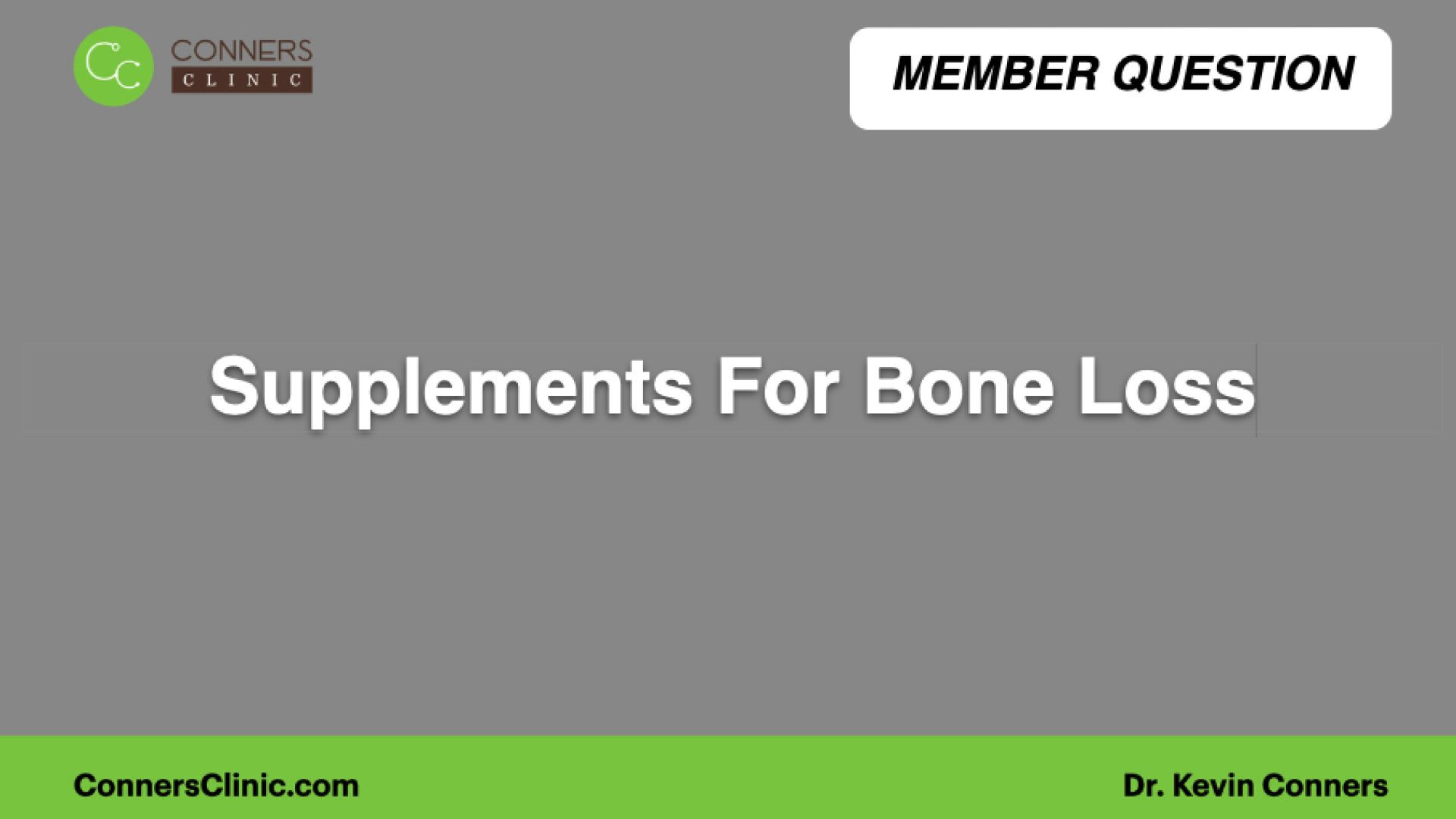 ⁣Supplements For Bone Loss