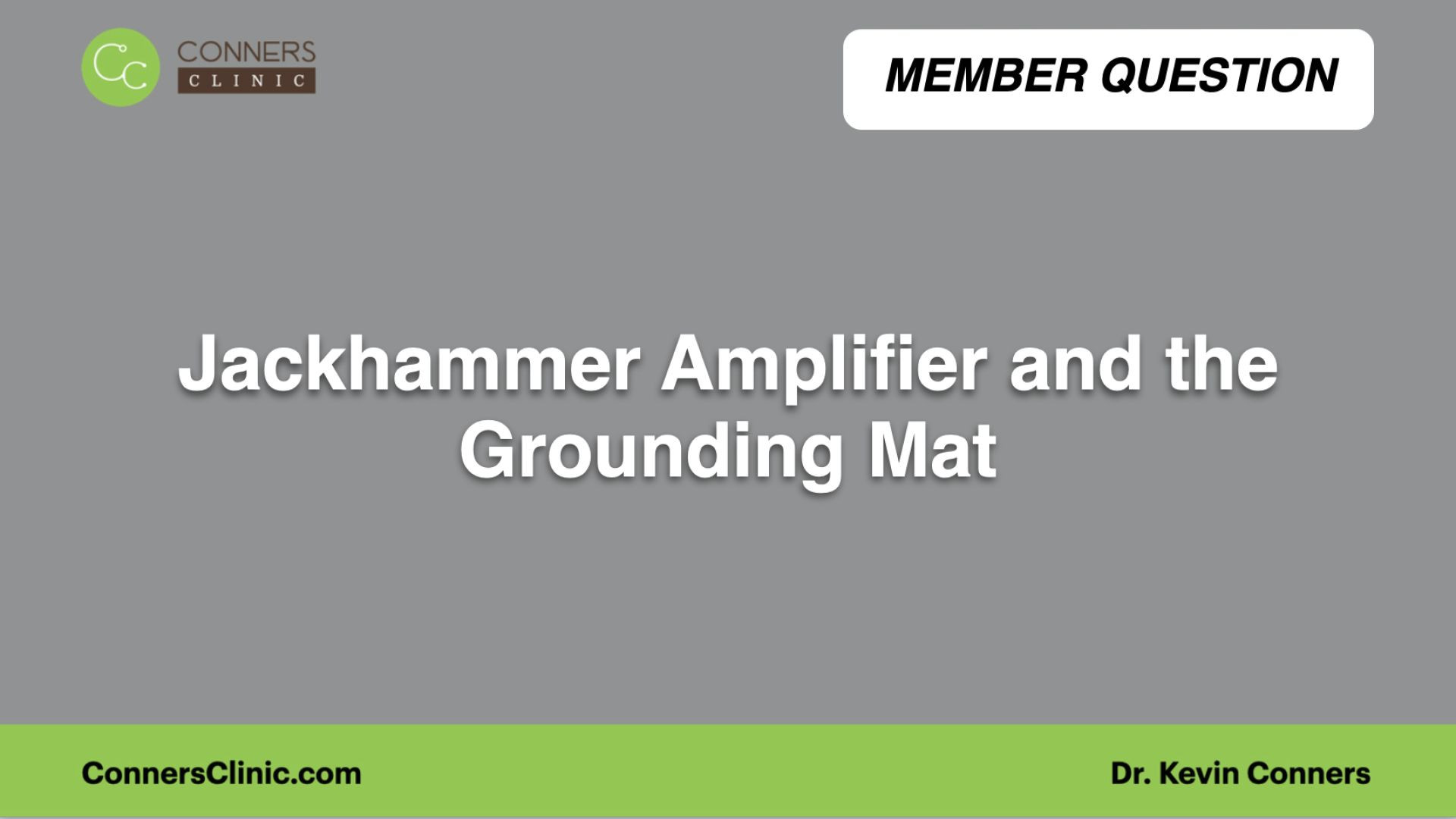 ⁣Jackhammer Amplifier and the Grounding Mat