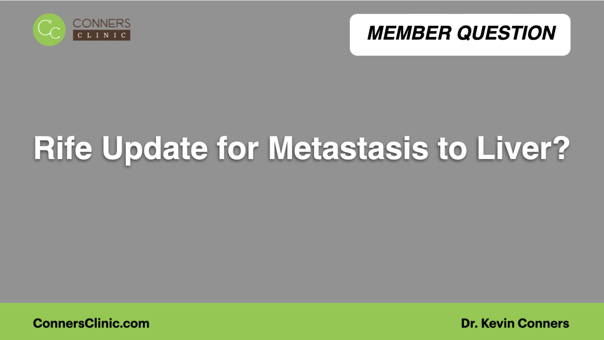 ⁣Rife Update for Metastasis to Liver?