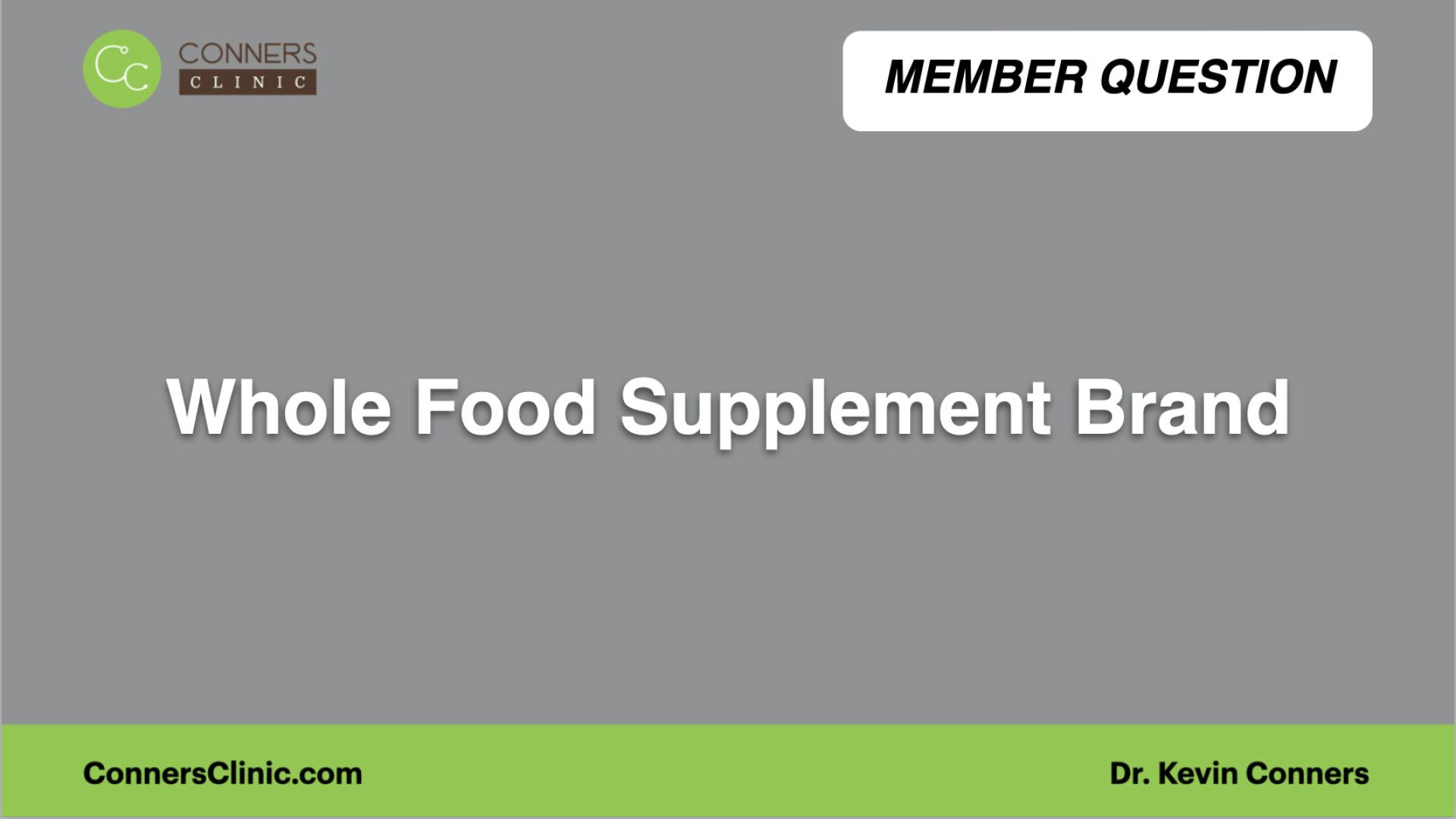 ⁣Whole Food Supplement Brand