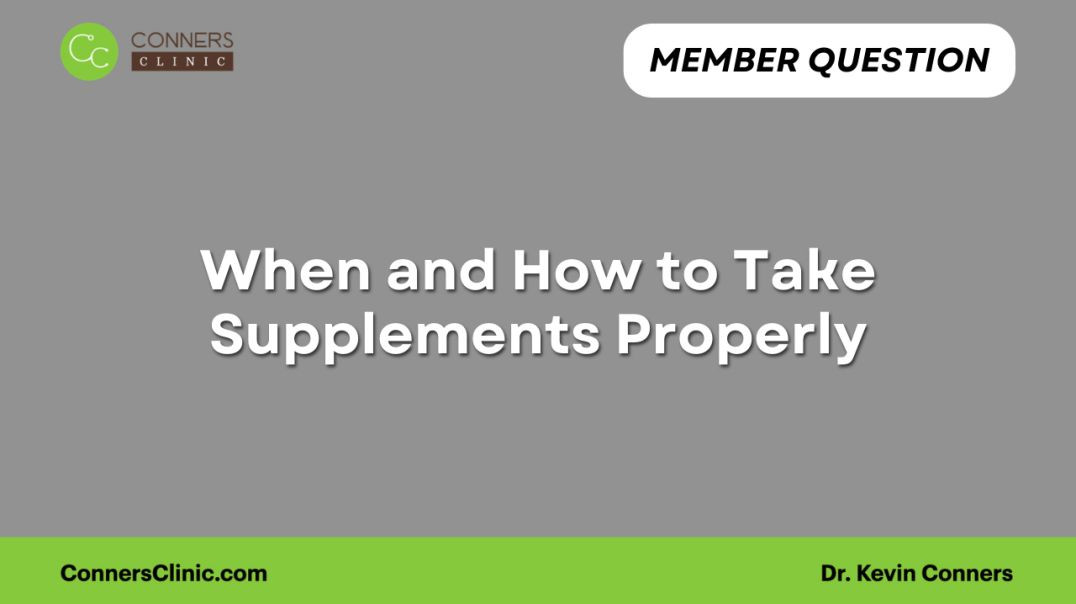 ⁣When and How to Take Supplements Properly?