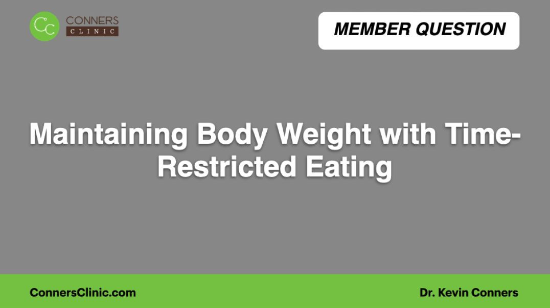 ⁣Maintaining Body Weight with Time-Restricted Eating