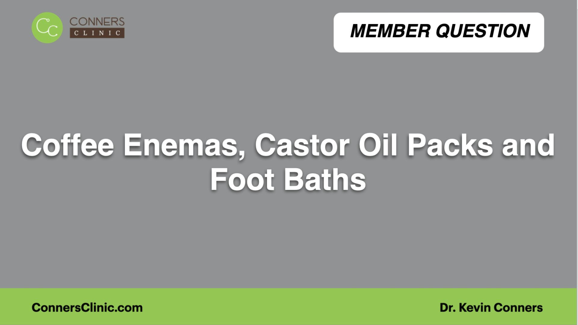 ⁣Coffee Enemas, Castor Oil Packs and Foot Baths