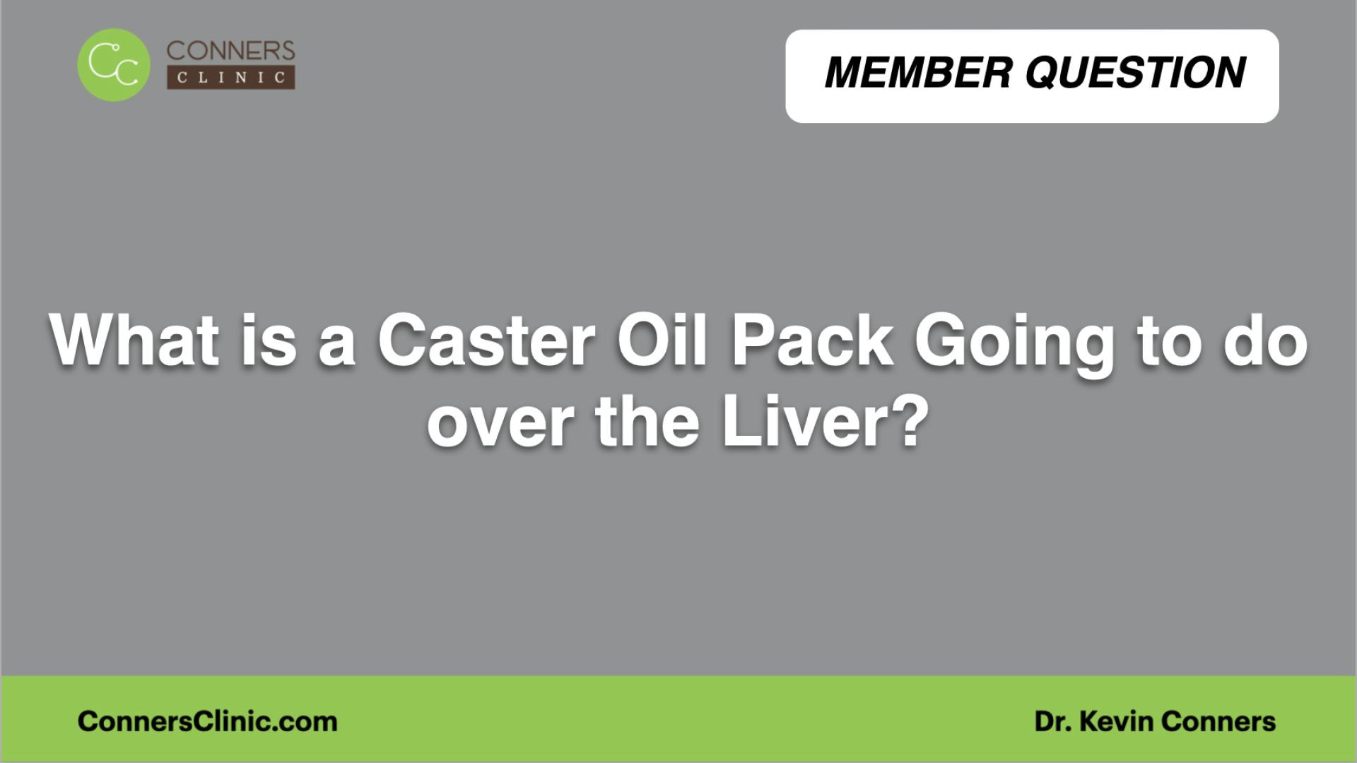 ⁣What is a Caster Oil Pack Going to do over the Liver?