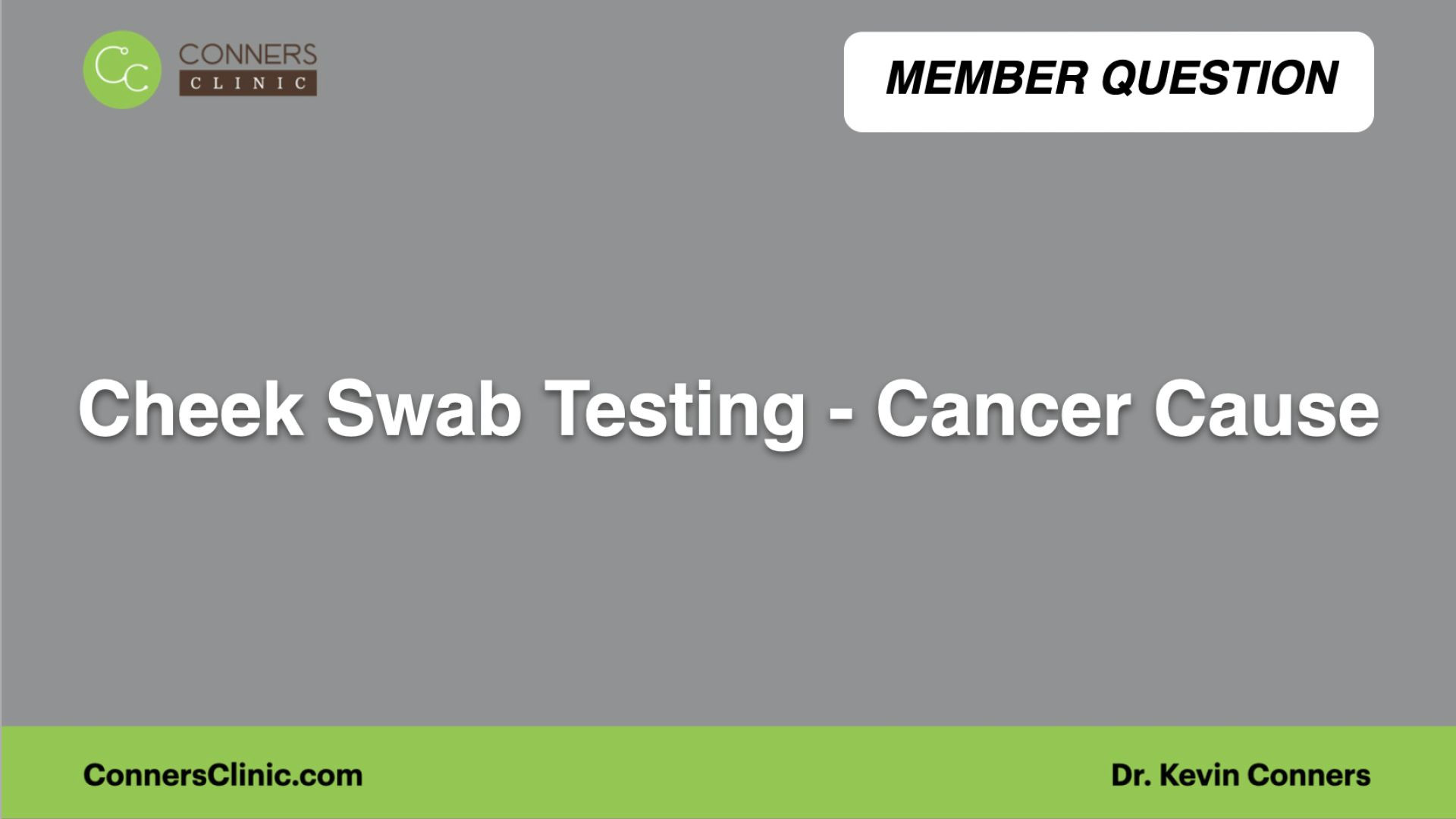 ⁣Cheek Swab Testing - Cancer Cause