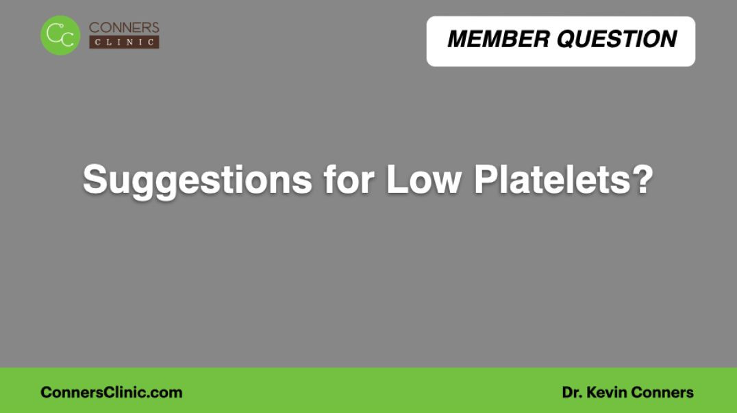 ⁣Suggestions for Low Platelets?