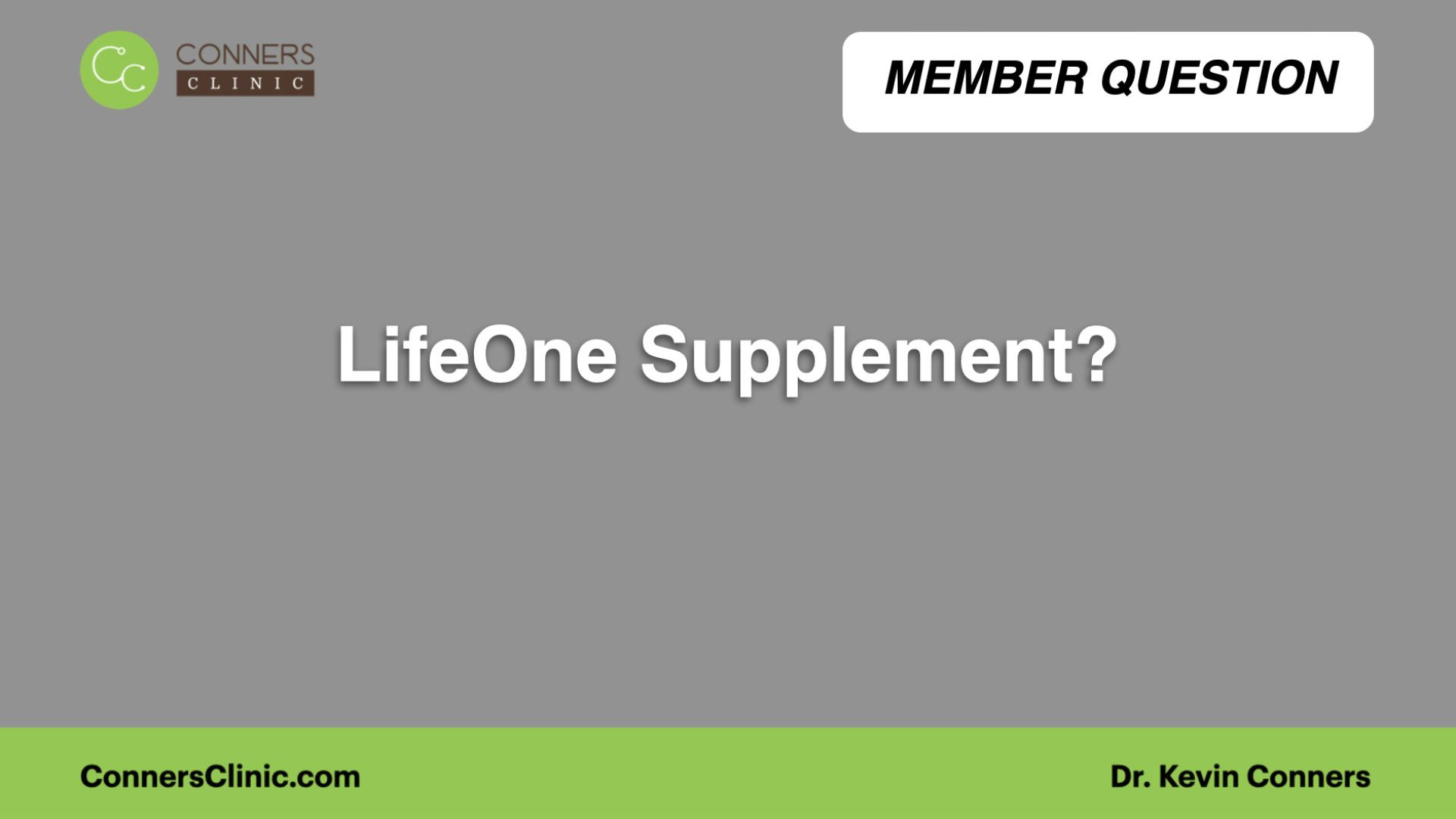 ⁣LifeOne Supplement?