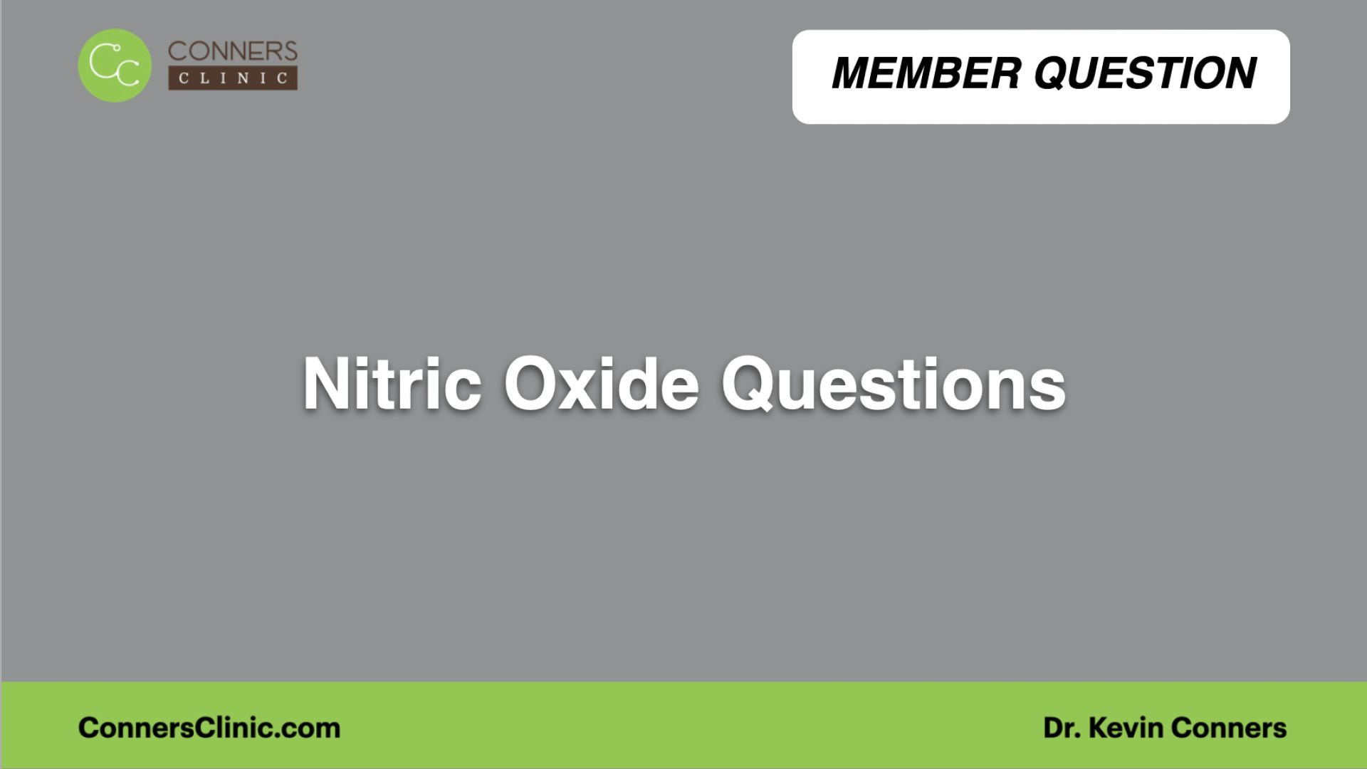 ⁣Nitric Oxide Questions