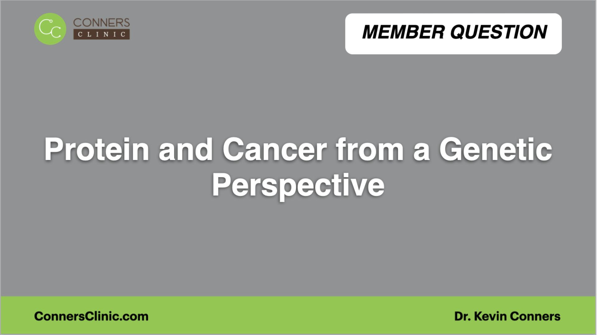 ⁣Protein and Cancer from a Genetic Perspective