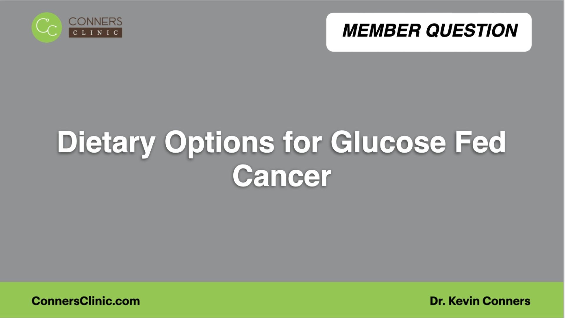 ⁣Dietary Options for Glucose Fed Cancer