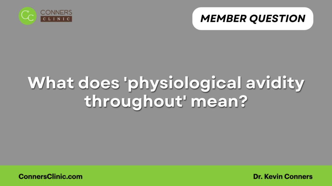 ⁣Physiological Avidity Throughout Mean